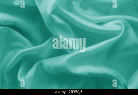 Smooth elegant blue silk or satin texture can use as background Stock Photo