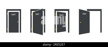 Office doors set Stock Vector