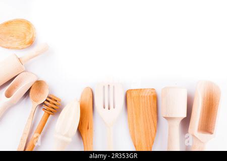 Wooden utensils Stock Photo