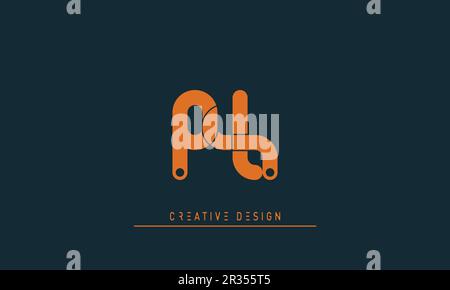 Alphabet letters Modern Creative logo PL , LP Stock Vector