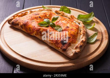 The Pizza calzone Stock Photo