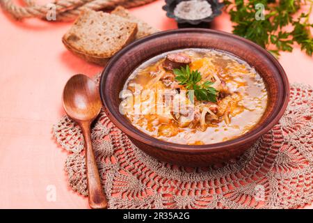 Gombaleves - Chrismtas hungarian soup Stock Photo