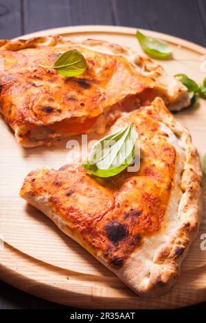 The Pizza calzone Stock Photo