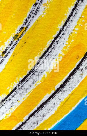 Abstract background from yellow, black, and blue colors. Stock Photo