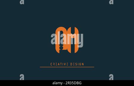 Alphabet letters Modern Creative logo PM , MP Stock Vector