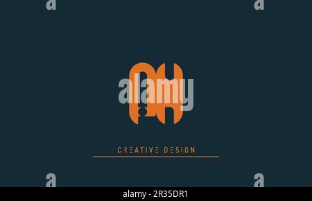 Alphabet letters Modern Creative logo PN , NP Stock Vector