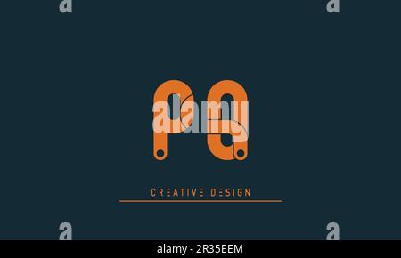 Alphabet letters Modern Creative logo PO , OP Stock Vector