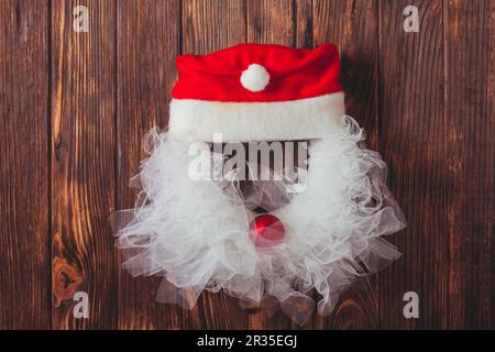 Christmas wreath like Santa Stock Photo