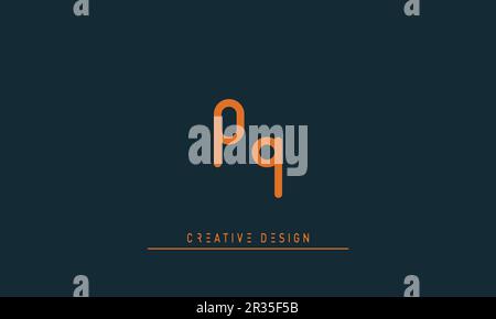 Alphabet letters Modern Creative logo PQ , QP Stock Vector