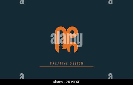 Alphabet letters Modern Creative logo PR , RP Stock Vector