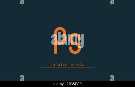 Alphabet letters Modern Creative logo PS , SP Stock Vector