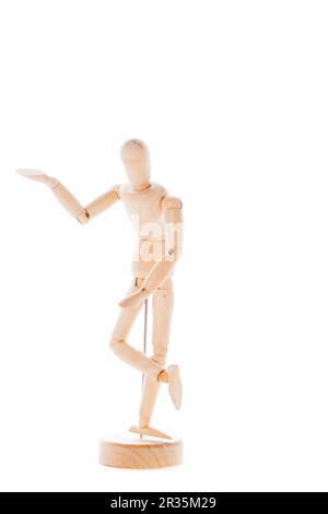 Wooden figure mannequin Stock Photo