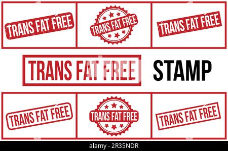 Trans Fat Free Rubber Stamp set Vector Stock Vector