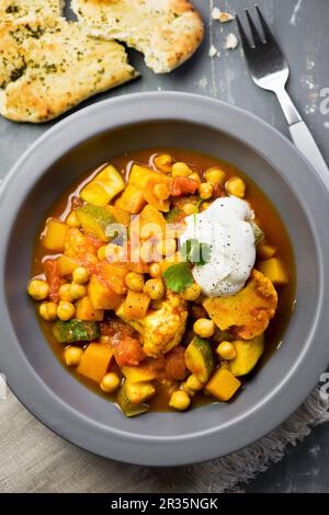 Vegetable chickpea curry Stock Photo