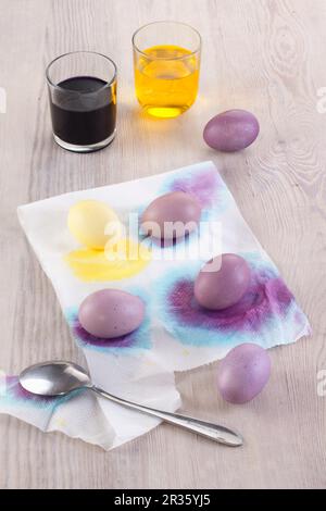 Coloured Easter eggs Stock Photo