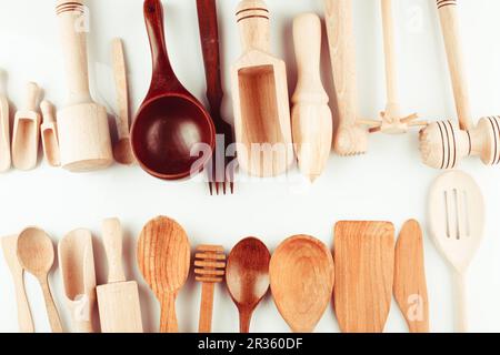 The Wooden utensils Stock Photo