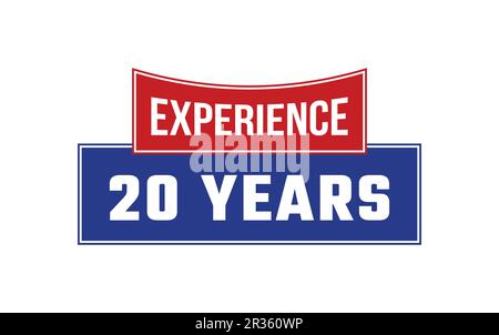 20 Years Experience Seal Vector Stock Vector