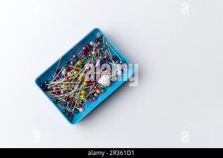 Sewing Pins and Thread / Embroidery Accessories Stock Photo