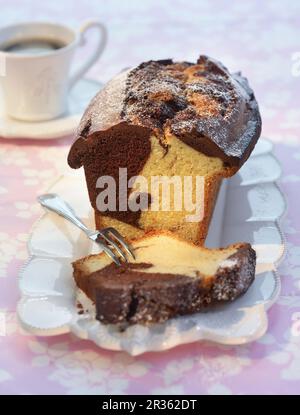Marble cake with rum Stock Photo