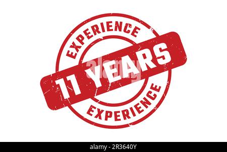 11 Years Experience Rubber Stamp Stock Vector