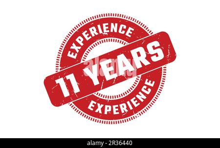 11 Years Experience Rubber Stamp Stock Vector