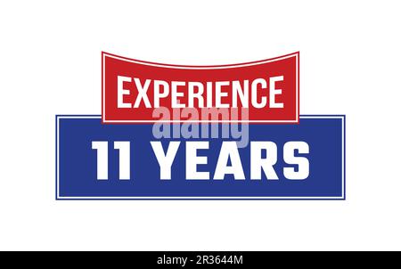 11 Years Experience Seal Vector Stock Vector