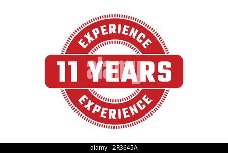 11 Years Experience Rubber Stamp Stock Vector