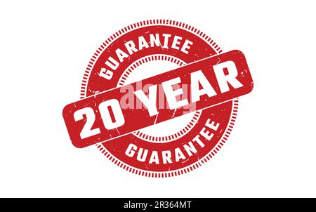 20 Year Guarantee Rubber Stamp Stock Vector