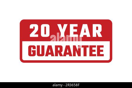 20 Year Guarantee Rubber Stamp Stock Vector