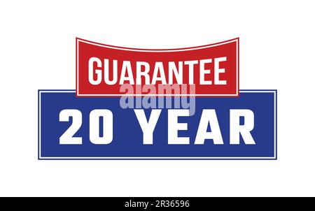 20 Year Guarantee Seal Vector Stock Vector