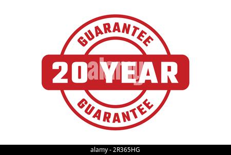 20 Year Guarantee Rubber Stamp Stock Vector