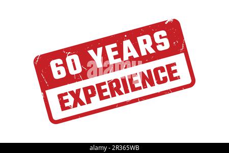 60 Years Experience Rubber Stamp Stock Vector