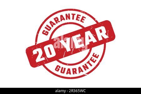 20 Year Guarantee Rubber Stamp Stock Vector