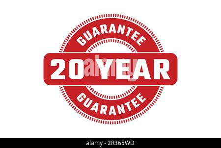 20 Year Guarantee Rubber Stamp Stock Vector