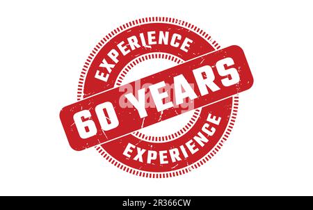 60 Years Experience Rubber Stamp Stock Vector