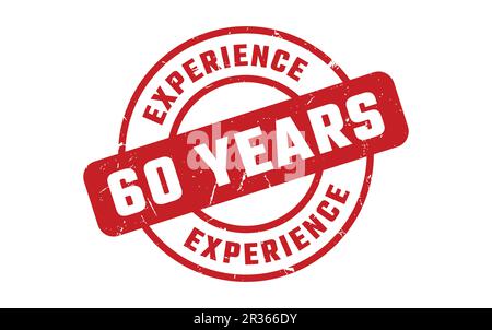 60 Years Experience Rubber Stamp Stock Vector