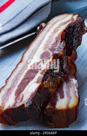 Smoked Black Forest bacon Stock Photo