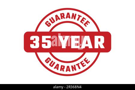 35 Year Guarantee Rubber Stamp Stock Vector