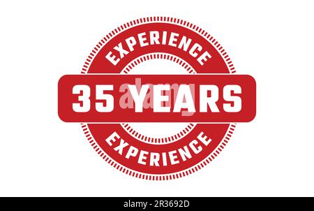 35 Years Experience Rubber Stamp Stock Vector