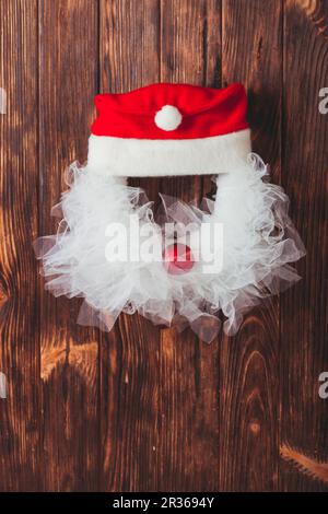 Christmas wreath like Santa Stock Photo