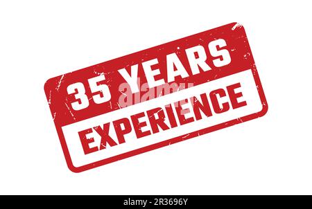 35 Years Experience Rubber Stamp Stock Vector