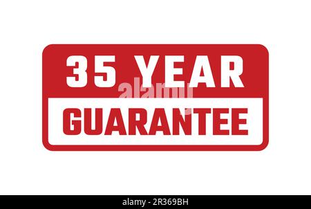 35 Year Guarantee Rubber Stamp Stock Vector