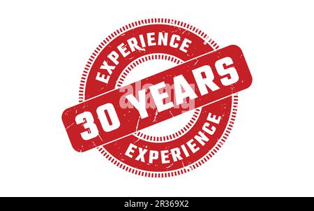 30 Years Experience Rubber Stamp Stock Vector