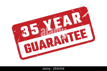 35 Year Guarantee Rubber Stamp Stock Vector