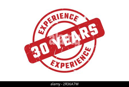 30 Years Experience Rubber Stamp Stock Vector