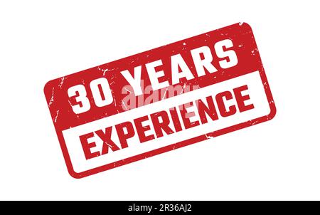 30 Years Experience Rubber Stamp Stock Vector