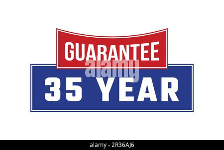 35 Year Guarantee Seal Vector Stock Vector