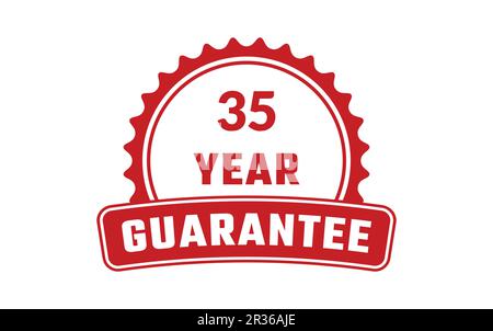 35 Year Guarantee Rubber Stamp Stock Vector