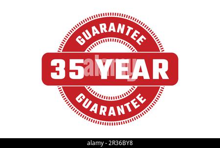 35 Year Guarantee Rubber Stamp Stock Vector