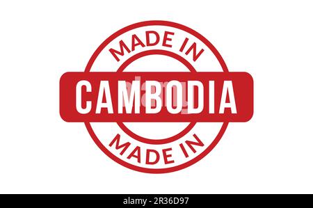 Made In Cambodia Rubber Stamp Stock Vector